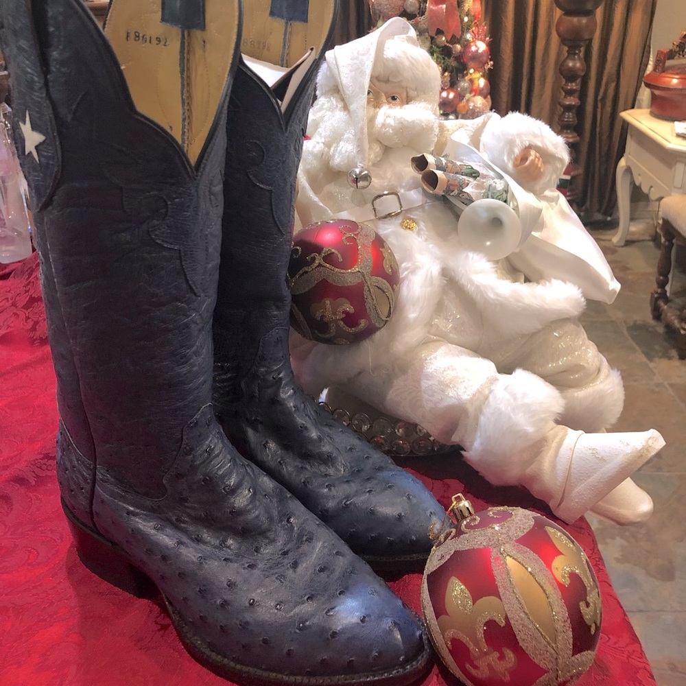 Custom made Full quill Ostrich boots